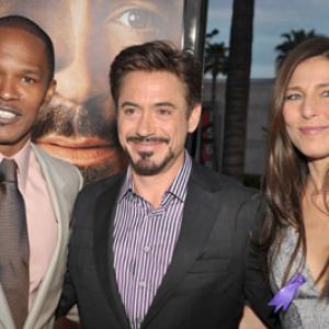 Robert Downey Jr Catherine Keener and Jamie Foxx at event of The Soloist 2009