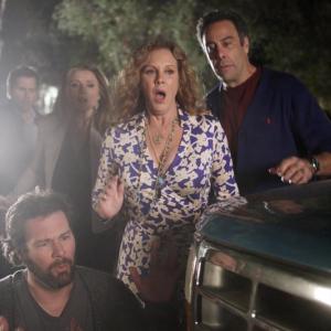 Still of Elizabeth Perkins, Brad Garrett, Sarah Chalke, Jon Dore and Rick Federman in How to Live with Your Parents (For the Rest of Your Life) (2013)