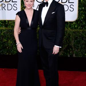 Colin Hanks and Samantha Bryant at event of 72nd Golden Globe Awards (2015)