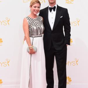 Colin Hanks and Samantha Bryant at event of The 66th Primetime Emmy Awards 2014
