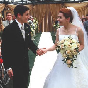 Still of Jason Biggs and Alyson Hannigan in American Wedding 2003