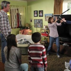 Still of Patricia Heaton Neil Flynn Eden Sher and Atticus Shaffer in The Middle 2009