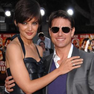 Tom Cruise and Katie Holmes at event of Griaustinis tropikuose 2008