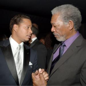 Morgan Freeman and Terrence Howard at event of 12th Annual Screen Actors Guild Awards (2006)