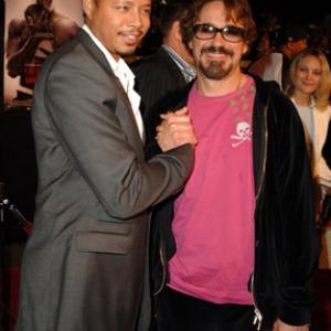 Robert Downey Jr and Terrence Howard at event of Get Rich or Die Tryin 2005