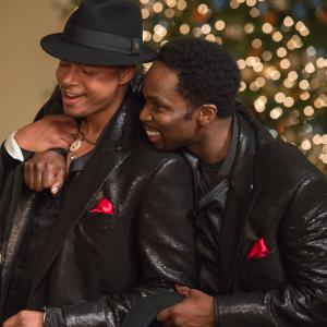 Still of Terrence Howard and Harold Perrineau in The Best Man Holiday 2013