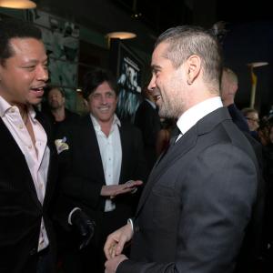 Terrence Howard and Colin Farrell at event of Pasmerktas mirti (2013)