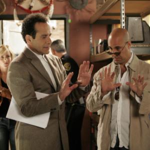 Still of Tony Shalhoub, Stanley Tucci and Traylor Howard in Monk (2002)