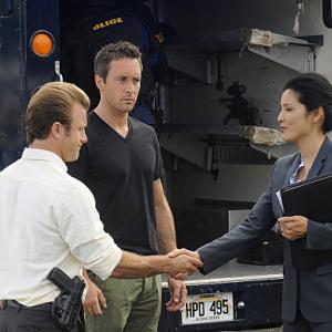 Still of Scott Caan, Kelly Hu and Alex O'Loughlin in Hawaii Five-0 (2010)