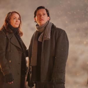 Still of Clifton Collins Jr and Laura Innes in The Event 2010