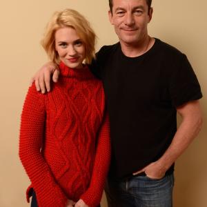 Jason Isaacs and January Jones at event of Sweetwater 2013