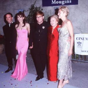 Elizabeth Hurley, Sharon Stone and Elton John