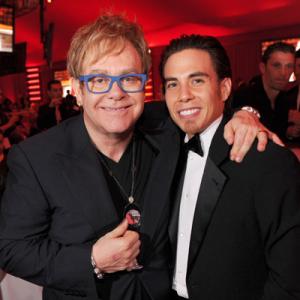 Elton John and Apolo Ohno at event of The 82nd Annual Academy Awards 2010