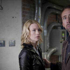 Still of Nicolas Cage and January Jones in Seeking Justice (2011)