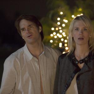Still of January Jones and Will Forte in The Last Man on Earth 2015