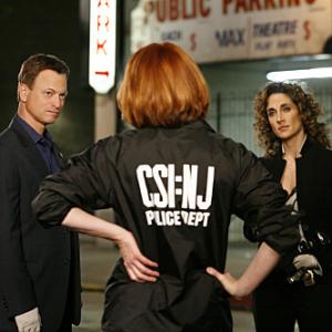 Still of Gary Sinise and Melina Kanakaredes in CSI Niujorkas 2004
