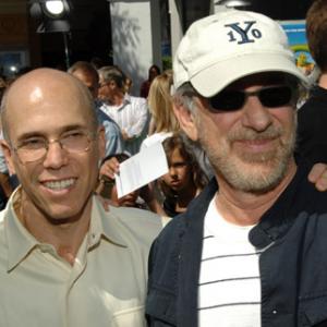 Steven Spielberg and Jeffrey Katzenberg at event of Srekas treciasis 2007
