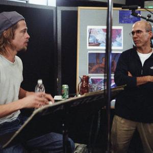 Brad Pitt and Jeffrey Katzenberg in Sinbad Legend of the Seven Seas 2003