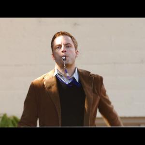 Justin Kirk as Mr. Finkle in Chronicles Simpkins Will Cut Your Ass, directed by Brendan Hughes.