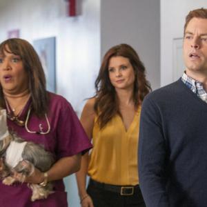 Still of Justin Kirk Kym Whitley and JoAnna Garcia Swisher in Animal Practice 2012
