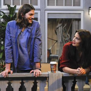Still of Ashton Kutcher and Sophie Winkleman in Two and a Half Men (2003)