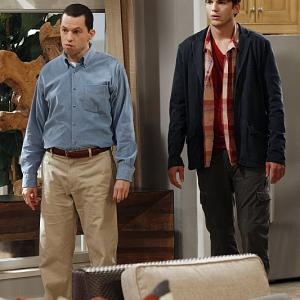 Still of Jon Cryer and Ashton Kutcher in Two and a Half Men (2003)
