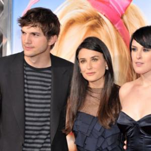 Demi Moore Ashton Kutcher and Rumer Willis at event of The House Bunny 2008