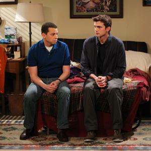 Still of Jon Cryer and Ashton Kutcher in Two and a Half Men 2003
