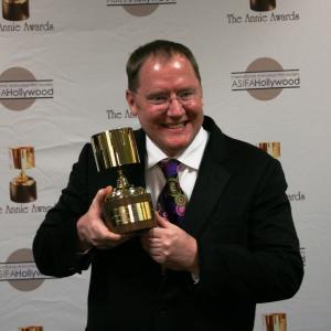 John Lasseter with his Ub Iwerks career achievement award