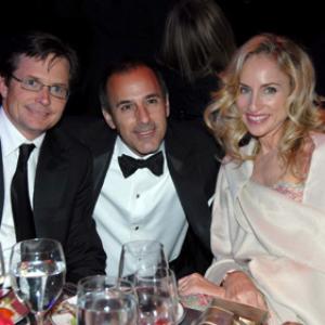 Michael J. Fox, Tracy Pollan and Matt Lauer