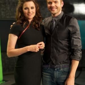 Still of Lucy Lawless and Joel McHale in The Soup (2004)