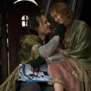 Still of Heath Ledger and Lily Cole in The Imaginarium of Doctor Parnassus 2009