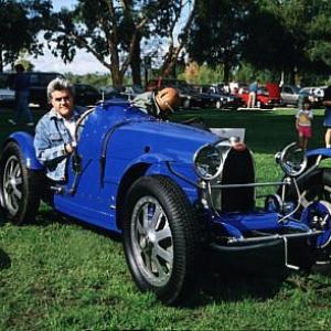 Jay Leno in his 1928 Bugatti Type 35 at Woodley Park in California November 16, 1997