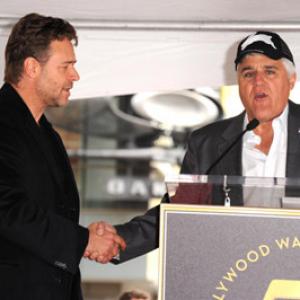 Russell Crowe and Jay Leno