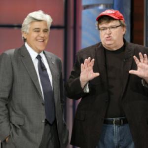 Still of Jay Leno and Michael Moore in The Jay Leno Show 2009