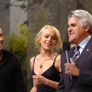 Jay Leno, Jeremy Piven and Lindsay Lohan at event of The Tonight Show with Jay Leno (1992)