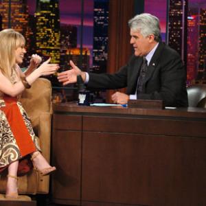Jay Leno and Hilary Duff at event of The Tonight Show with Jay Leno 1992