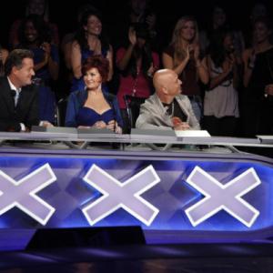 Still of Howie Mandel, Nick Cannon, Piers Morgan and Sharon Osbourne in America's Got Talent (2006)