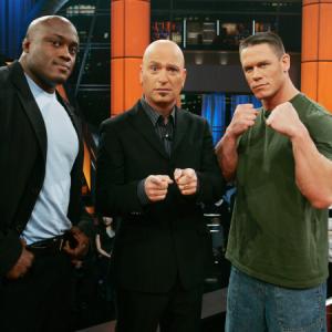 Howie Mandel John Cena and Bobby Lashley in Deal or No Deal 2005