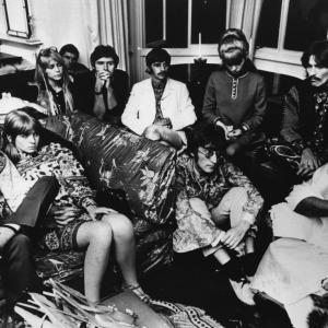 Paul McCartney, Jane Asher, Pattie Boyd, Ringo Starr, Maharishi Mahesh Yogi and Patti Harrison