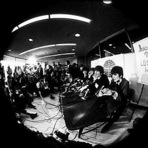 The Beatles during a Press Conference in Los Angeles CA