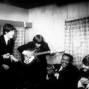 The Beatles (Ringo Starr, Paul McCartney, George Harrison, & John Lennon with Fats Domino), c. 1964