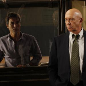 Still of Eric McCormack and Dann Florek in Law & Order: Special Victims Unit (1999)