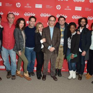Christopher Meloni Max Greenfield Zandy Hartig Amy Poehler Paul Rudd Michael Showalter David Wain Cobie Smulders Jason Mantzoukas Ellie Kemper and Teyonah Parris at event of They Came Together 2014