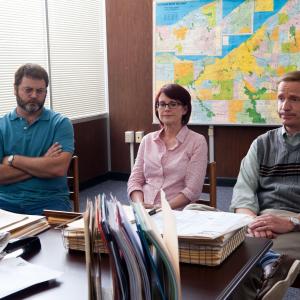Still of Megan Mullally Nick Offerman and Marc Evan Jackson in The Kings of Summer 2013