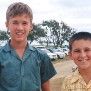 Haley Joel Osment and Mitchel Musso on the set of 