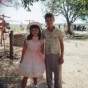 Jennifer Stone and Haley Joel Osment on the set of Secondhand Lions