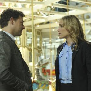 Still of Piper Perabo and Richard Coyle in Covert Affairs: Glass Spider (2012)