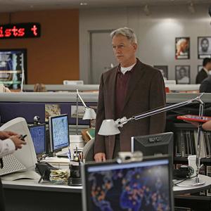 Still of Mark Harmon Pauley Perrette and Ethan Rains in NCIS Naval Criminal Investigative Service 2003