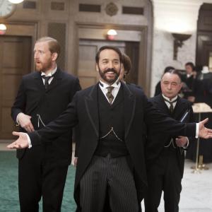 Still of Jeremy Piven Ron Cook and Tom GoodmanHill in Mr Selfridge 2013